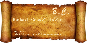 Bodosi Cecílián névjegykártya